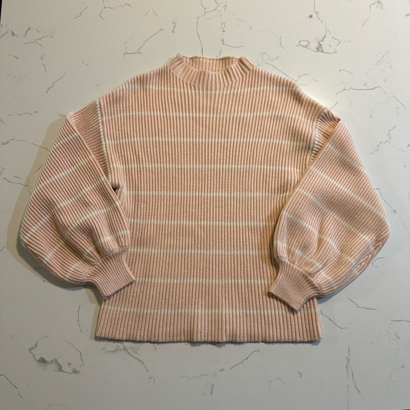 SAYLOR Reformation Pink Striped Sweater Wool Blend XS/S - Picture 2 of 8